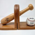 Wooden Baseball Bookends