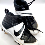 Black and White Mike Trout Baseball Cleats