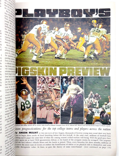 September 1967 PLAYBOY Magazine Pigskin Preview