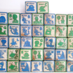 Vintage Sesame Street Wooden Building Blocks